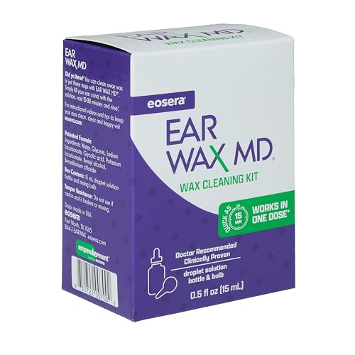 eosera® EAR WAX MD® - Wax Cleaning Kit with Rinsing Bulb 15mL | Kit - Fast-Acting Ear Wax Removal Drops | Breaks Down & Dissolves Wax in Just 1 Treatment | Clinically Proven | Gentle & Safe