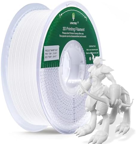 PLA-F Filament White 1KG(2.2LBS), PLA Plus 3D Printer Filament 1.75mm ± 0.02mm Better Strength and Toughness Fit for Most FDM 3D Printers
