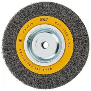 DEWALT Wire Wheel For Bench Grinder, Crimped Wire, 8-Inch (DW4906)