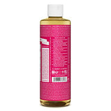 Dr. Bronner's - Pure-Castile Liquid Soap (Rose, 16 ounce, 2-Pack) - Made with Organic Oils, 18-in-1 Uses: Face, Body, Hair, Laundry, Pets and Dishes, Concentrated, Vegan, Non-GMO