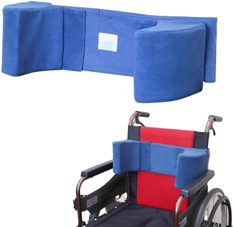 Wheelchair Lateral Support Cushion, Wheelchair Back Support Cushion for Positioning, Lateral Foam Wedge Cushion for The Elderly (Blue)(Waist Rest)