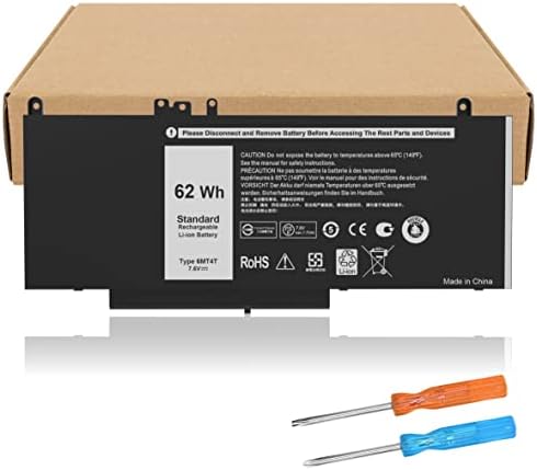E5470 battery E5570 battery 6MT4T Battery Compatible with Dell Latitude 14 5470 E5470 15 5570 E5570 Precision 15 3510 M3510 Series Notebook Replacement for 7V69Y TXF9M 79VRK HK6DV 07V69Y [7.6V/62Wh]