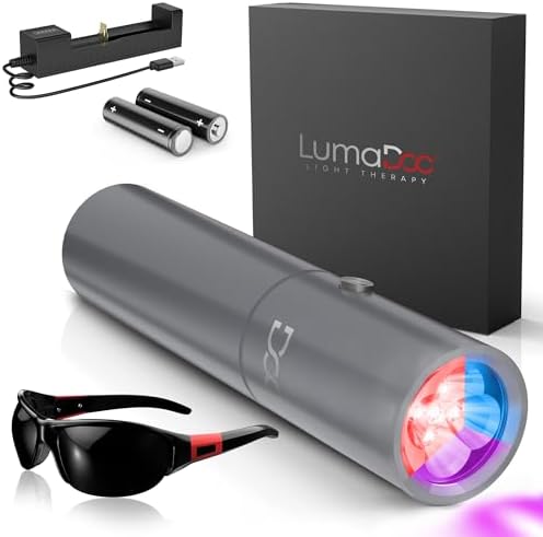 Red Light Therapy Torch with Blue Light, Effective Blue, Infrared and Near Infrared Light Therapy Treatment Device for Body, Face, Neck, Back, 460nm 630nm 660nm 850nm and 940nm