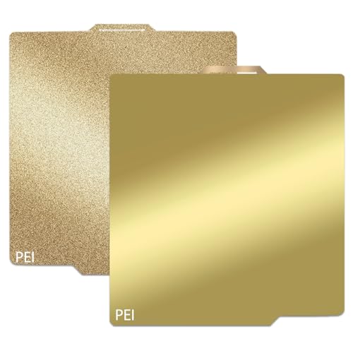 JUUPINE 257x257mm Double Sided Flexible PEI Sheet, Smooth PEI Surface+Textured PEI Surface for Bambu Lab P1P/P1S /X1/X1C/X1E/A1 3D Printer, 3D Printer PEI Spring Steel Build Plate Removable Platform