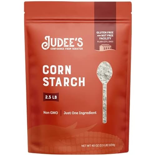 Judee’s Corn Starch 2.5 lb - 100% Non-GMO and Just One Ingredient - Gluten-Free and Nut-Free - Great Thickener for Sauces, Soups, and Gravies - Lighten Gluten Free Cake or Bread Texture