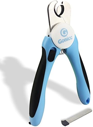 gonicc Professional Small Dog and Cat Nail Clippers Sharp Stainless Steel Pet Nail Trimmers(with Free Nail File in Handle), for Rabbit, Small Animal, with Safety Guard to Avoid Overcutting