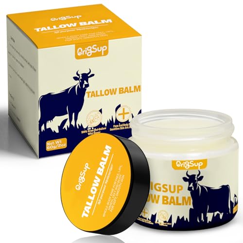 Chialing Beef Tallow Balm for Skin Care - All Natural Moisturizing Body Oil with Honey and Beeswax - Tallow from Grass-Fed Cows – Beef Tallow Moisturizer,-Made in USA (2.0 Oz)