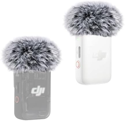 YOUSHARES Mic Windscreen for DJI MIC 2, Furry Mic Cover Pop Filter Reduce Background Noise, 2 Packs (Not for DJI MIC 1)
