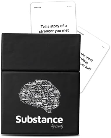Substance Card Game - 90 Conversation Cards for Adults, Couples, Friends, Co-Workers, Strangers - Meaningful, Deep Conversation Started Card Game for Game Night or Date Night - 2-6 Players