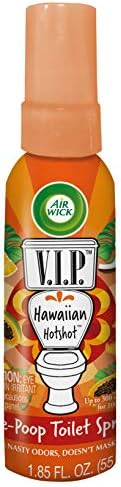 Air Wick V.I.P. Pre-Poop Toilet Spray | Hawaiian Hotshot Scent | Contains Essential Oils | Travel size Air Freshener | Up to 100 uses - 1.85 Ounce (Pack of 5)