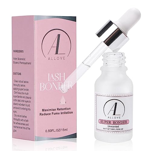 ALLOVE Lash Bonder for Eyelash Extensions Super Bonder for Lash Extensions Glue Accelerator Water Oil Proof Lash Sealant for Eyelash Extensions 15ml-Unscented