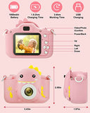 Kids Camera for 3-8 Years Old,2.0 Inch Screen 1080P HD Toddlers Childrens Boys Girls Christmas Birthday Gifts Selfie Digital Toy Camera with 32GB Card Pink