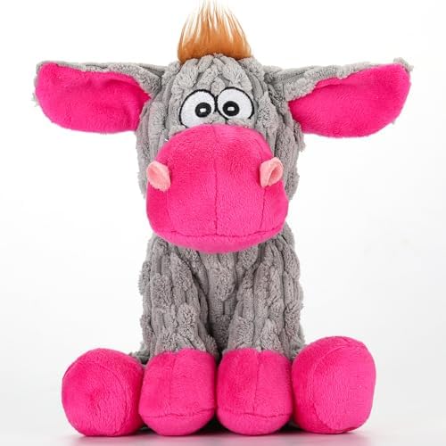 Plush Dog Toys for Large Dogs, Tough Chew Toys for Dogs, Crinkle Stuffed Animal Squeaky Dog Toys for Small Medium Large Dogs, Interactive Dog Toys to Keep Them Busy, Big Dog Chew Toys, Pet Toys