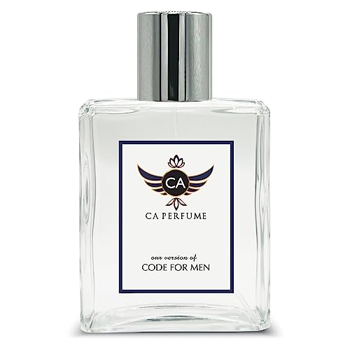 CA Perfume Impression of Code For Men For Men Replica Fragrance Dupes Eau de Parfum Spray Bottle 3.4 Fl Oz/100ml-X1