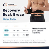 Copper Compression Lower Back Lumbar Support Brace, 1 Guaranteed Highest Copper Content, Great for All Activities! Infused Fit Wrap/Belt, Wear Anywhere! (Waist 39" - 50")