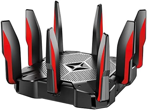 TP-Link AC5400 Tri Band WiFi Gaming Router(Archer C5400X) – MU-MIMO Wireless Router, 1.8GHz Quad-Core 64-bit CPU, Game First Priority, Link Aggregation, 16GB Storage, Airtime Fairness