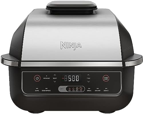 Ninja EG201 Foodi 6-in-1 Indoor Grill and 4-Quart Air Fryer (Renewed)