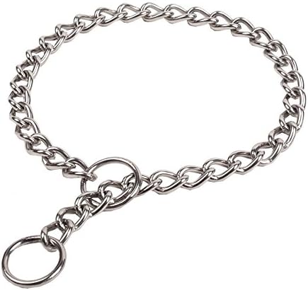 SGODA Chain Dog Training Choke Collar, 20 in, 2.5 mm