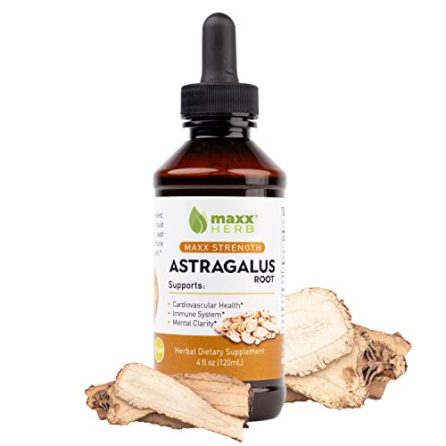 Maxx Herb Astragalus Root Extract - Max Strength Liquid Tincture Absorbs Better Than Capsules or Powder, for Immune Support and Mental Clarity - 4 Oz Bottle (60 Servings)