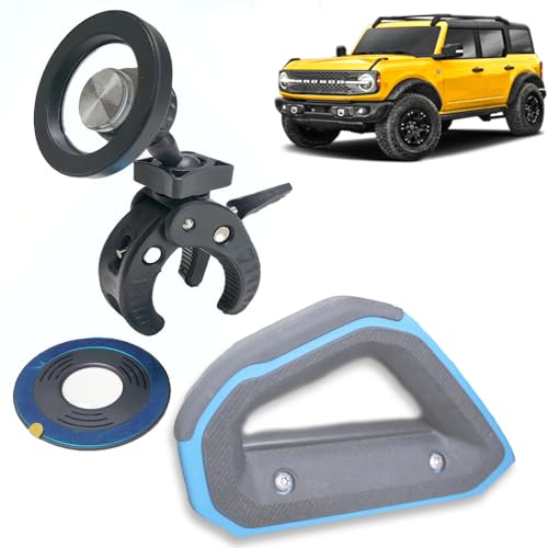 Magnetic Cell Phone Mount and phone holder compatible with Magsafe or 15W fast charge Apple and Ford Bronco center console | 2021 2022 2023 2024 2025 models smartphone