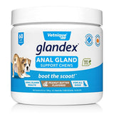 Glandex Anal Gland Soft Chew Treats with Pumpkin for Dogs Digestive Enzymes, Probiotics Fiber Supplement for Dogs Boot The Scoot (Peanut Butter Chews, 60ct)