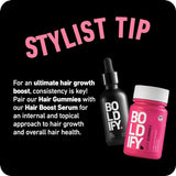 Boldify Sugar Free Biotin Gummies - Fast Acting Vegan Hair Skin and Nails Vitamins for Hair Growth - Natural Strawberry Hair Growth Gummies - 5000mcg Biotin/Serving, 30 Day Supply