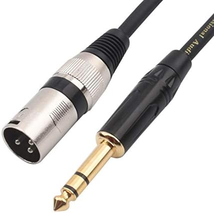 Disino 1/4 Inch TRS to XLR Male Balanced Signal Interconnect Cable Quarter inch to XLR Patch Cable - 15 Feet
