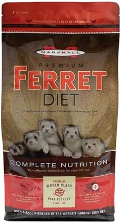 Marshall Pet Products Premium Ferret Diet Dry Food, 4 lbs – Balanced Nutrition for Ferret Health, Supports Digestion, Muscle Maintenance & Energy Levels