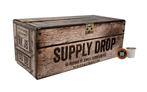 Black Rifle Coffee Company Supply Drop Variety Pack (96 Count of K Cups) Contains a Mix of Silencer Smooth (Light Roast), AK-47 (Medium Roast), Just Black (Medium Roast), and Beyond Black (Dark Roast)