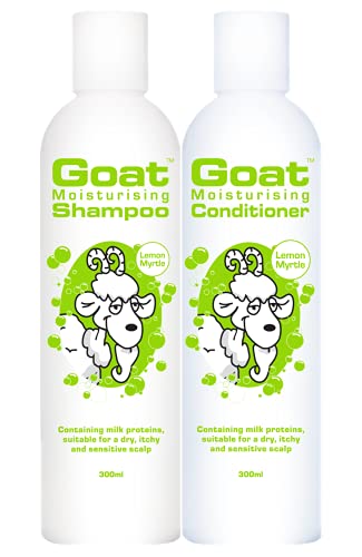 Goat Milk Soap Moisturizing Shampoo & Conditioner Value Pack - Sulfate, Paraben, and Petrochemical Free - Shampoo and Conditioner Set - Lemon Myrtle