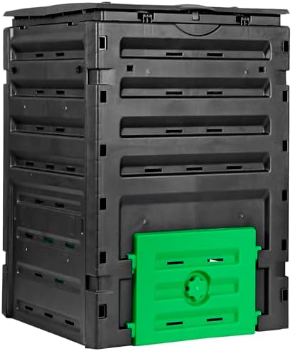 SUPER DEAL Garden Compost Bin 120 Gallon (450 L) Outdoor Large Capacity Composter BPA-Free Material for Fast Creation of Fertile Soil, Easy to Assemble