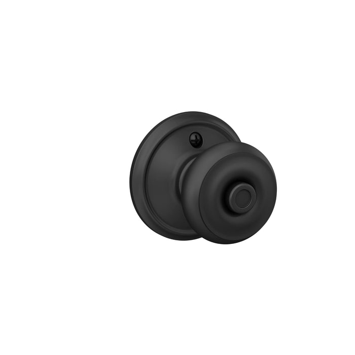 Schlage F40 GEO 622 Georgian Door Knob, Bed & Bath Privacy Lock, Matte Black