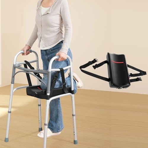 Knee Sling Attachment for Walker with Knee Support 2.0- Adjustable Safety Lifts Leg Support with Comfortable Ergonomic Cushion for Foot Injuries, Fit Almost All Walker, 320 LBS Weight Capacity