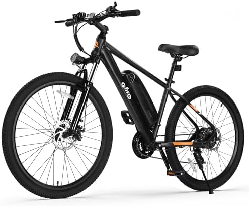 Racer Electric Bike for Adults - 21-Speed Mountain Lightweight Ebike with Peak 750W 22MPH Brushless Motor, 375Wh Removable Battery, 26X2.1 Tire Step Over E-MTB, Up to 40 Miles