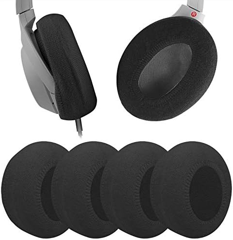 Geekria 2 Pairs Knit Headphones Ear Covers (Product Safety Certified), Washable & Stretchable Sanitary for Over-Ear Headset, Earphone Protector (Size M/Black)