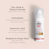 EltaMD UV AOX Elements Tinted Mineral Face Sunscreen, SPF 50 Tinted Face Moisturizer, Zinc Formula Great for Under Makeup and Sensitive Skin, 1.7 oz