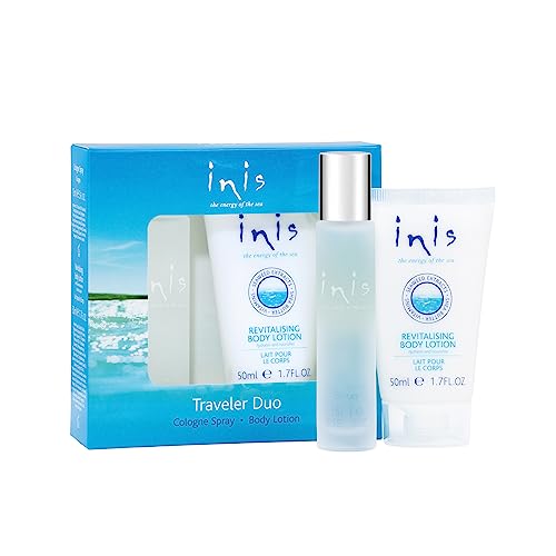 Inis the Energy of the Sea Cologne & Body Lotion Sampler Duo - Revitalizing Body Lotion - Travel Lotion - Unisex Cologne - Hydrating Body Lotion - Womens Perfume - Mens Cologne -Travel Size Cosmetics
