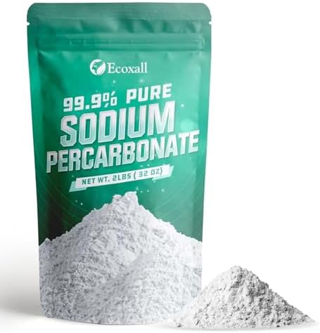 Premium Sodium Percarbonate - 2 Pound - 99.9% Oxygen Bleach Powder - Multipurpose Cleaner - For Laundry Stain Removal, Dishwasher, Deodorizer - Powder Stain Remover - Industrial Grade Strength