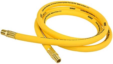 DEWALT DXCM012-0226 1/2” x 6’ Premium Hybrid Lead-In Hose, Yellow