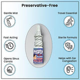 Pressureze Xtra - Natural- Preservative Free - Sterile Nasal Spray - for Severe Sinus Congestion Relief - Opens Blocked Ear Canals, Snoring | 245 Sprays, 34 ml (Pack of 1)