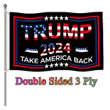 Trump 2024 Flag,3x5 FT Trump Flag Double Sided 3 Ply,Take America Back Trump Flags Banner UV & Fade Resistant 2 Brass Grommets for Outdoor Indoor(Black)