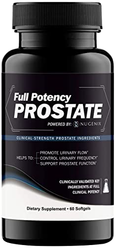 Nugenix Full Potency Prostate - Prostate Support Supplement for Men's Health, Clinical-Strength, Saw Palmetto, Increase Urinary Flow and Frequency, and Support Prostate Function, 60 Capsules