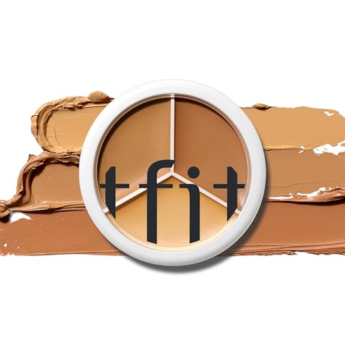 Cover Up Pro Concealer Palette - 3-in-1 Full Coverage Color Correcting Cream (Hydrating, 0.52 Oz) for Dark Circles, Spots, Puffiness (04 Dark, 0.52 Oz)