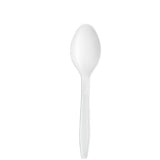 Comfy Package [500 Pack] Extra Heavyweight Disposable White Plastic Teaspoons