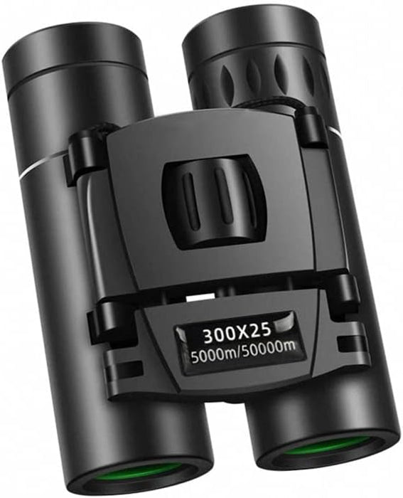 300x25 HD Powerful Binoculars 5000M Long Range Folding Mini Telescope Professional Hunting Telescope Zoom Military HD BAK4 FMC Optics for Hunting Sports Outdoor Camping Travel Outdoor Gifts