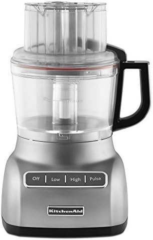 KitchenAid RKFP0922CU Food Processor with ExactSlice System 9-Cup, Contour Silver, (Renewed)