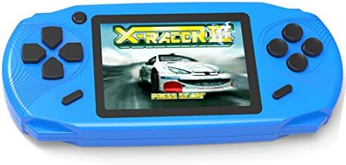 16 Bit Handheld Games for Kids Adults 3.0'' Large Screen Preloaded 100 HD Classic Retro Video Games USB Rechargeable Seniors Electronic Game Player Birthday Xmas Present (Blue)