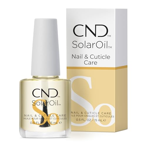 CND SolarOil Cuticle Oil, Natural Blend Of Jojoba, Vitamin E, Rice Bran and Sweet Almond Oils, Moisturizes and Conditions Skin, Pack Of 1, 0.5 oz.