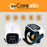 Careella Wireless Knee Massager with Heat and Red Light - Knee Heating Pad for Knee Pain - Vibration Knee Pain Relief - Heating Pad for Knees - Portable & Easy-to-Use Knee Therapy Equipment