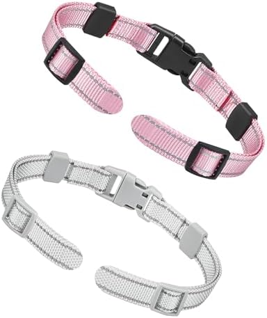 Collar Replacement Strap, Reflective Replacement Nylon Collar Strap, Durable Adjustable Dog Collar Replace Belt for Shock Training Bark Wireless Fence E Collar Receivers